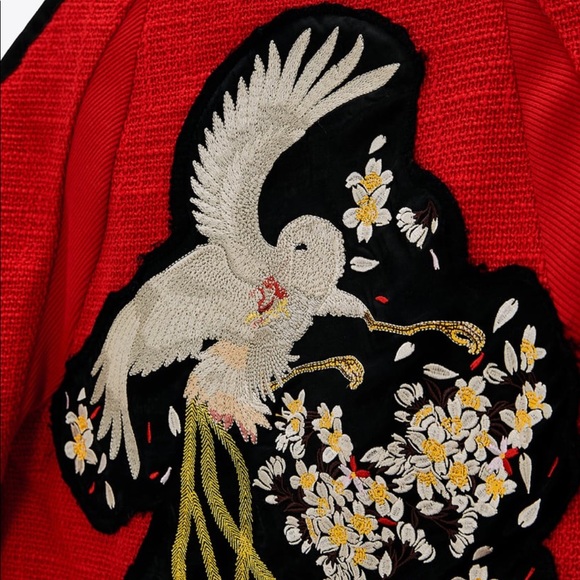 Zara red cotton blazer - Picture 3 of 7